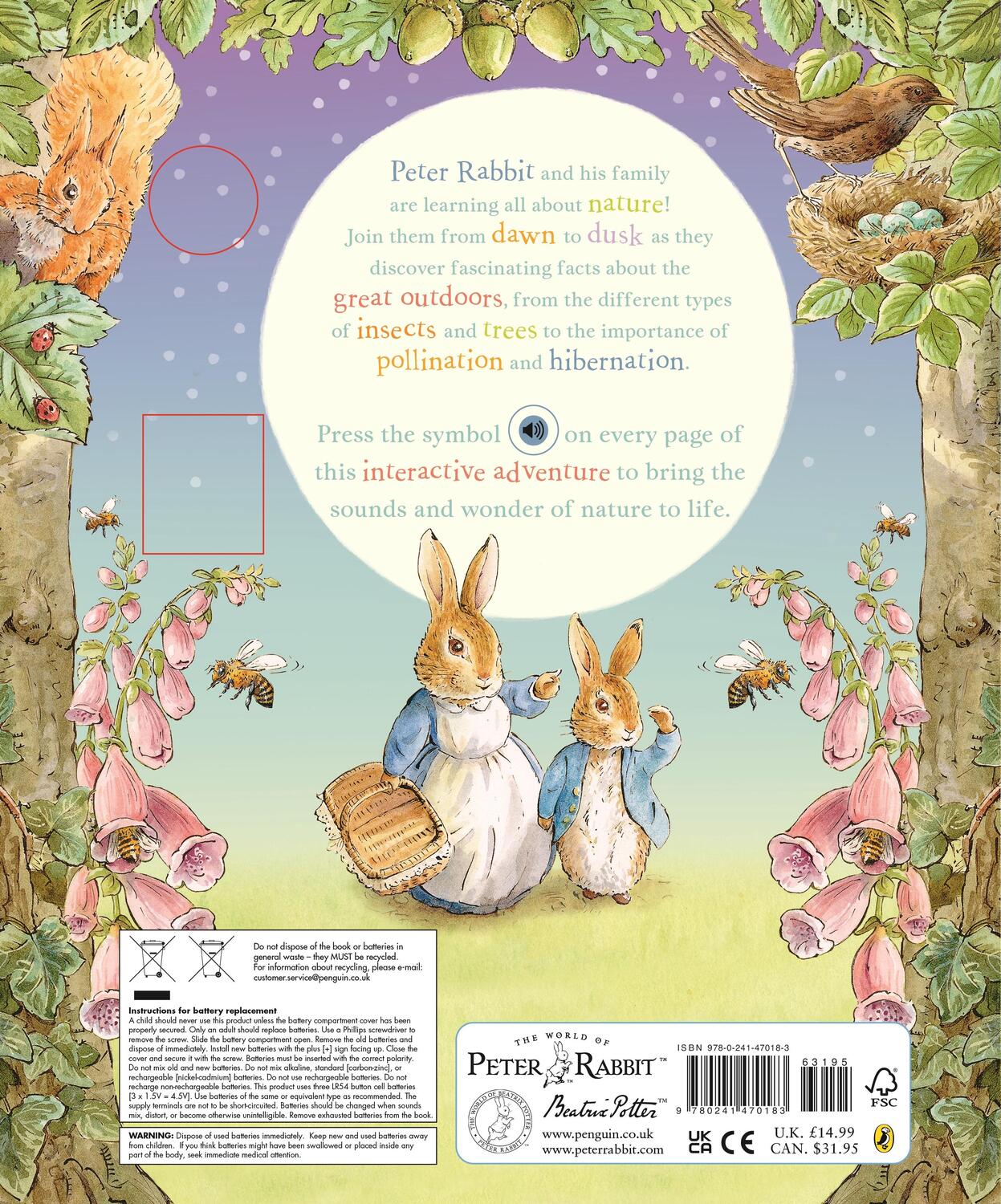 Rückseite: 9780241470183 | Peter Rabbit: Peter's Nature Walk | A Sound Book | Beatrix Potter