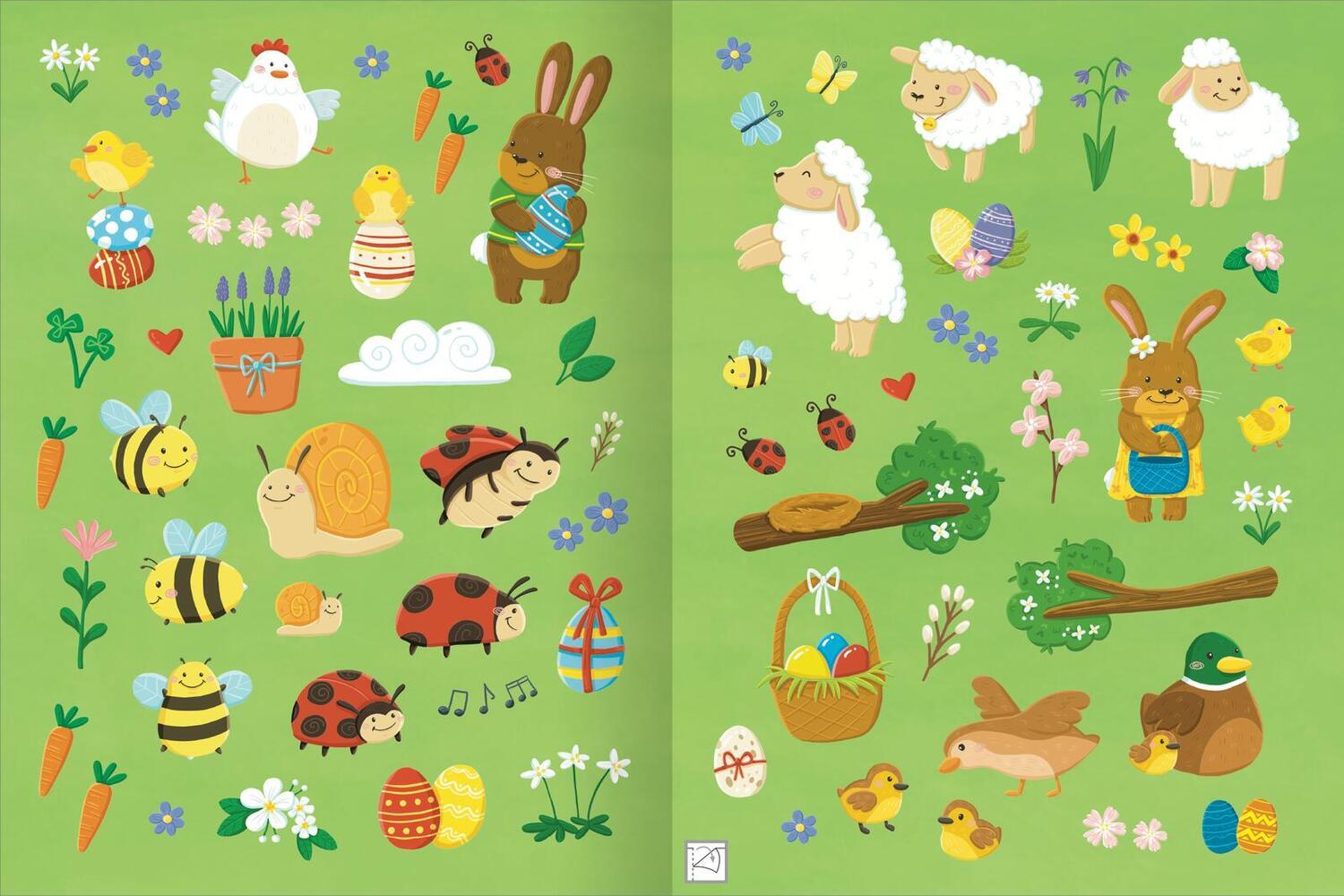 Bild: 9783845855035 | Erstes Stickern - Ostern | Broschüre | Softcover mit Stickerbögen