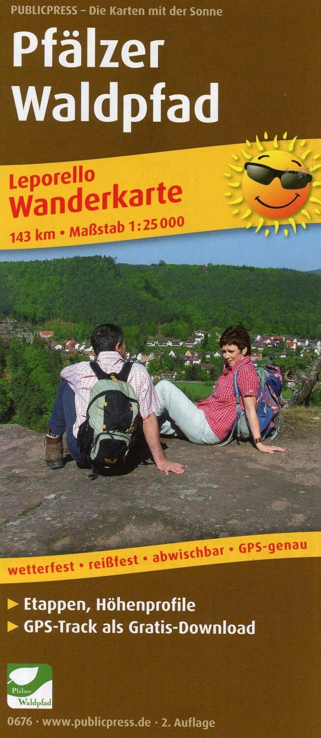 Cover: 9783899206760 | Pfälzer Waldpfad 1 : 25 000 Wanderkarte | (Land-)Karte | Deutsch