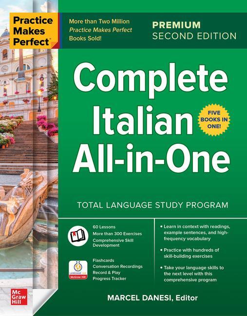 Cover: 9781265764937 | Practice Makes Perfect: Complete Italian All-in-One, Premium Second...