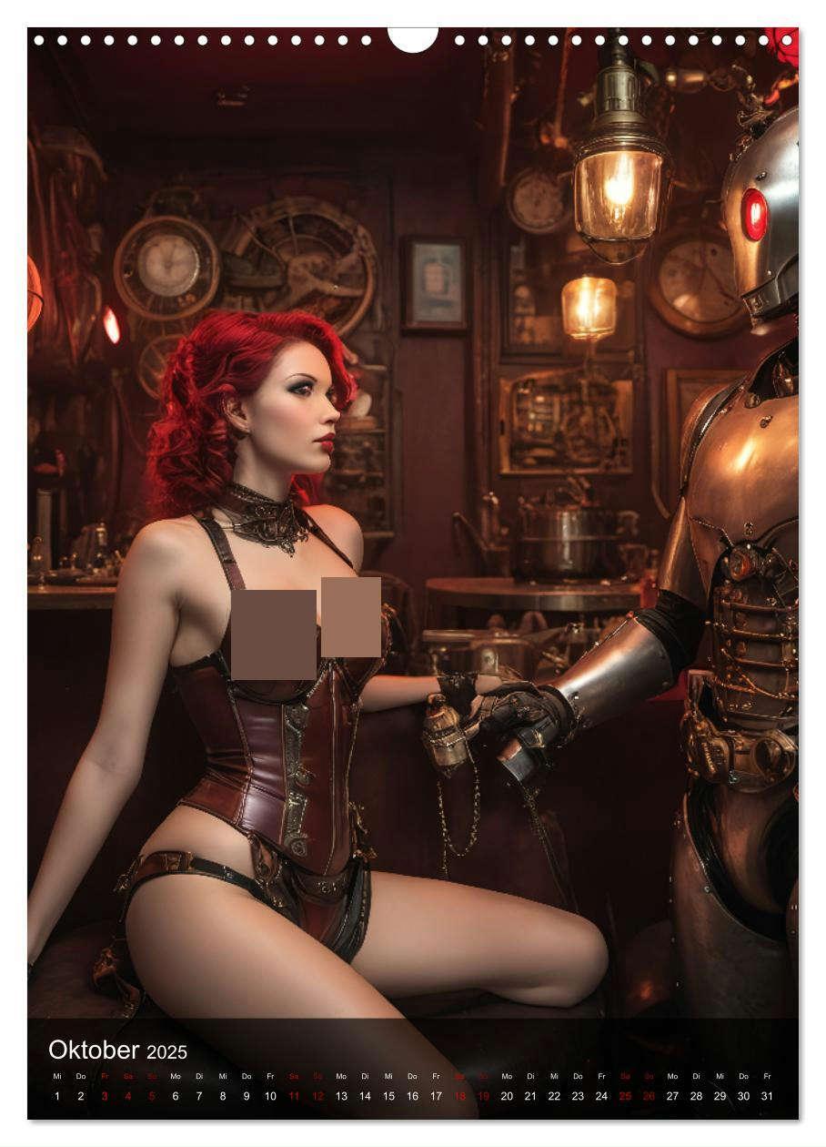 Bild: 9783383791192 | Steampunk - Stadtleben - Rotlichtviertel (Wandkalender 2025 DIN A3...