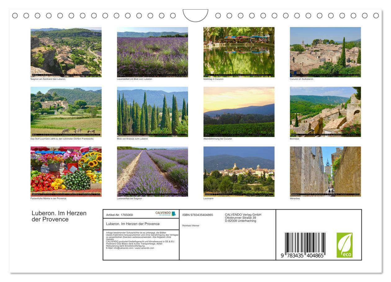 Bild: 9783435404865 | Luberon. Im Herzen der Provence (Wandkalender 2025 DIN A4 quer),...