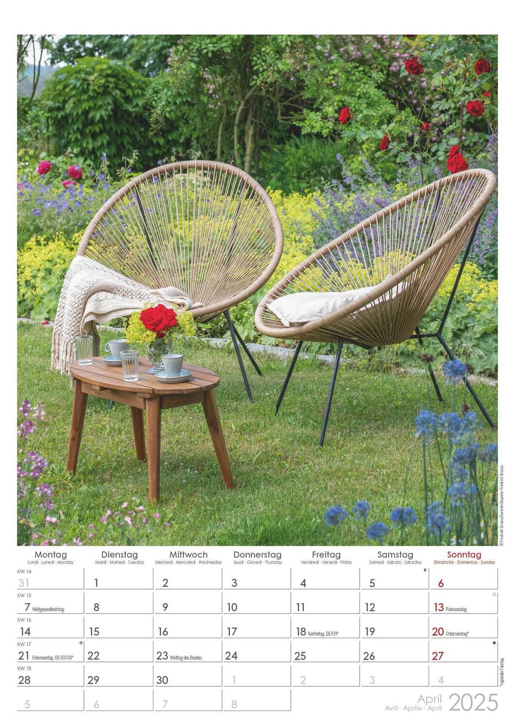 Bild: 4251732342005 | Traumgärten 2025 - Bildkalender A3 (29,7x42 cm) - Beautiful Gardens...