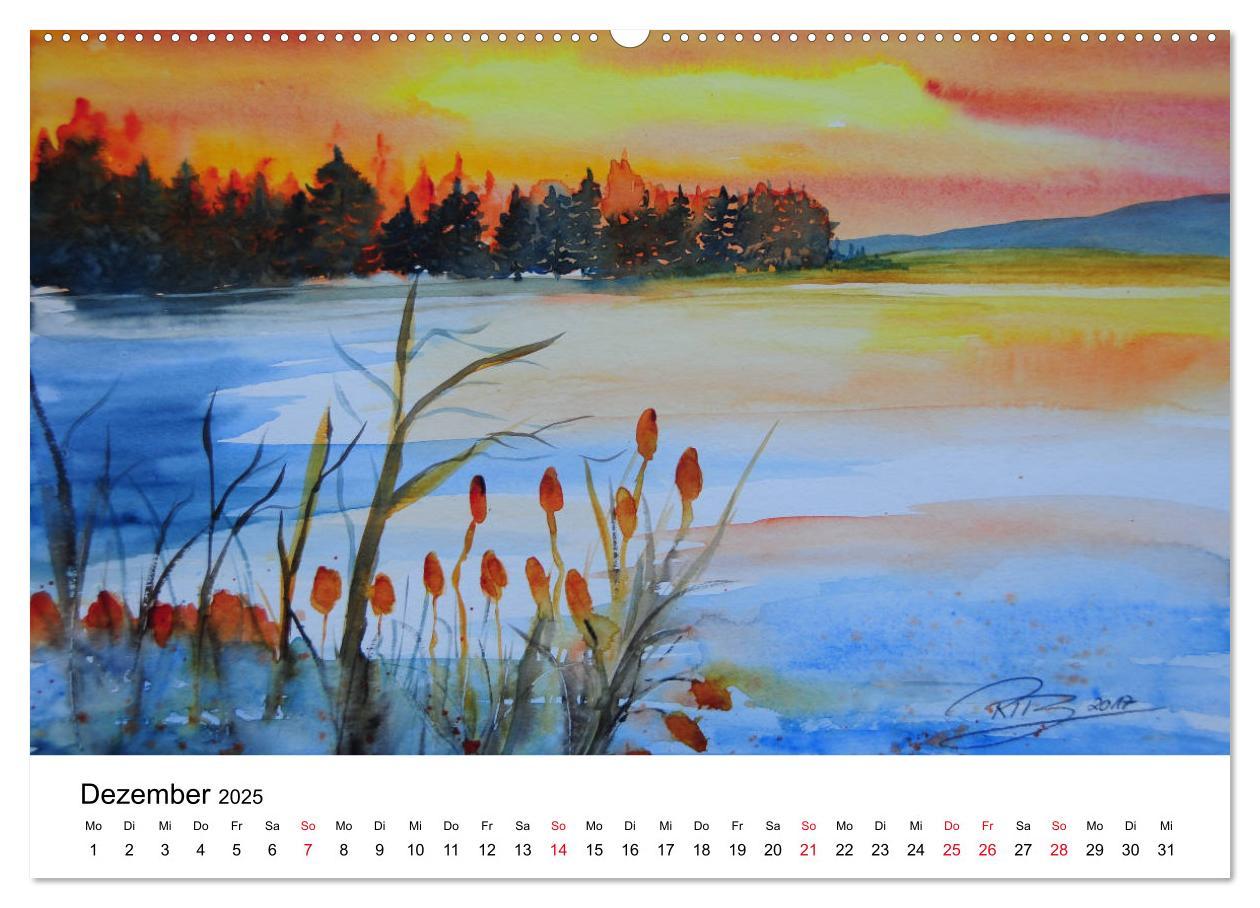 Bild: 9783435428229 | Landschafts-Aquarelle 2025 Roswita Ilona Baumann (Wandkalender 2025...