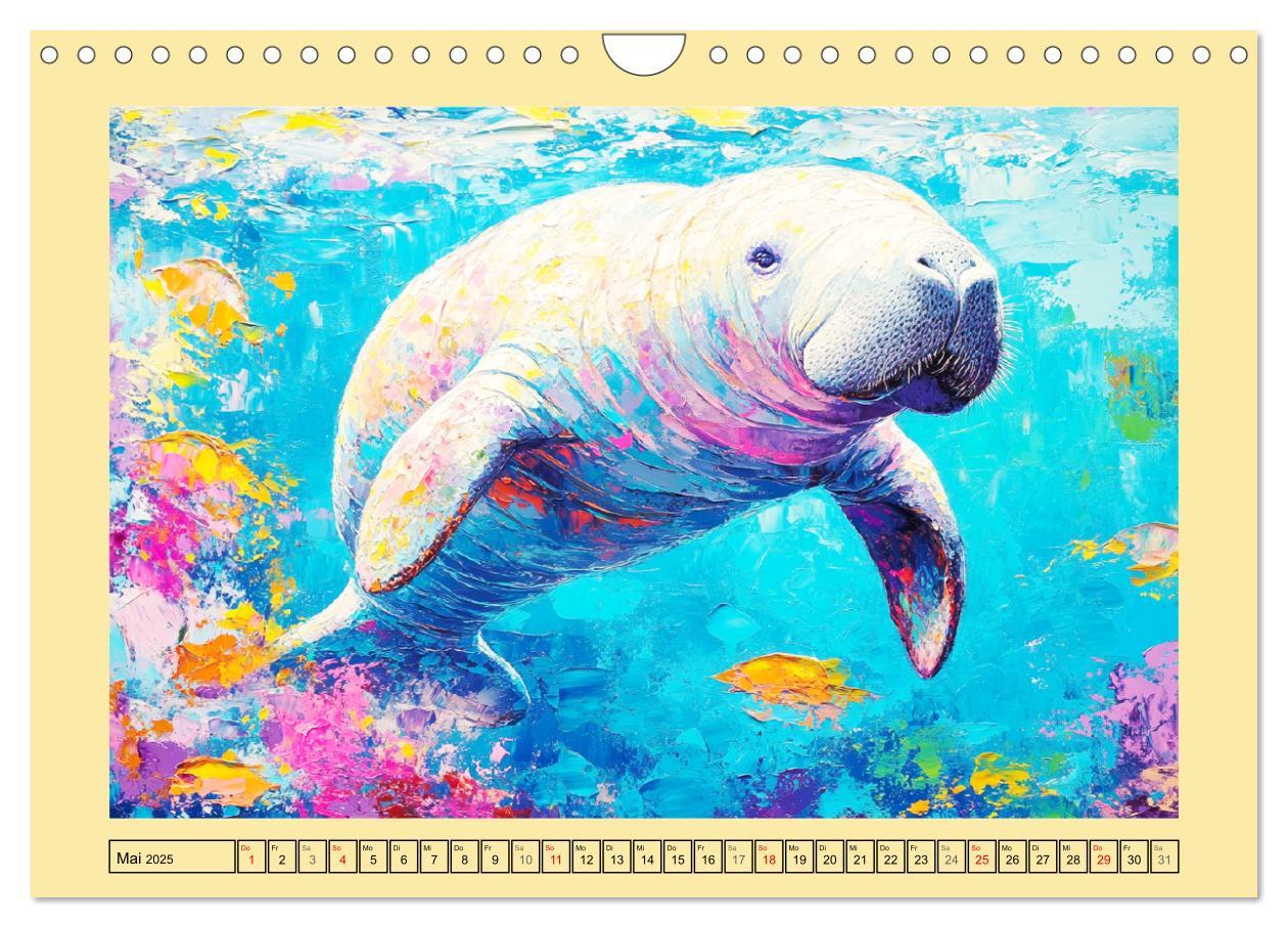 Bild: 9783457203576 | Manatee Paintings. Rundschwanzseekühe im Ölgemälde-Stil...