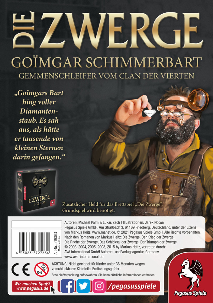 Cover: 4250231727634 | Die Zwerge Charakterpack: Goimgar | Spiel | Deutsch | 2021 | Pegasus