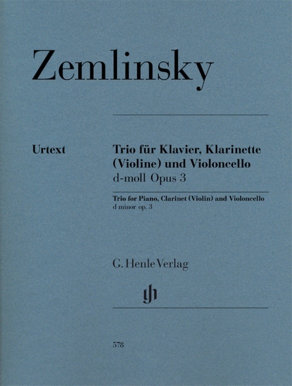 Cover: 9790201805788 | Alexander Zemlinsky - Klarinettentrio d-moll op. 3 für Klavier,...