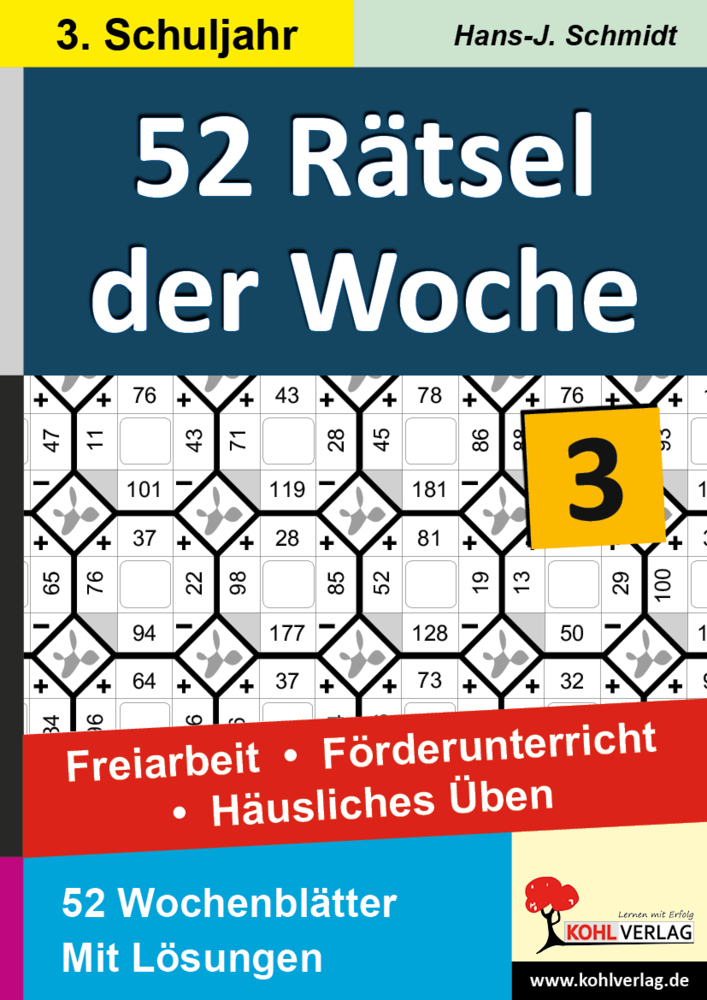 Cover: 9783866326132 | 52 Rätsel der Woche, 3. Schuljahr | Hans-J. Schmidt | Taschenbuch