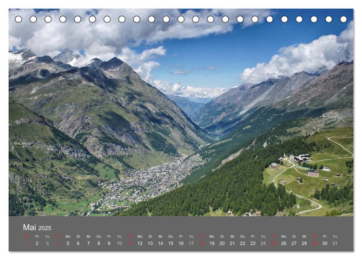 Bild: 9783435611119 | Wallis. Perle der Schweiz (Tischkalender 2025 DIN A5 quer),...