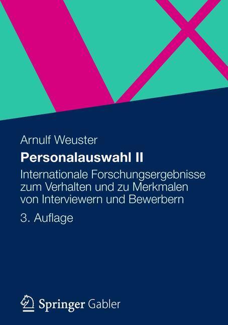 Cover: 9783834935922 | Personalauswahl II | Arnulf Weuster | Taschenbuch | Paperback | xiii