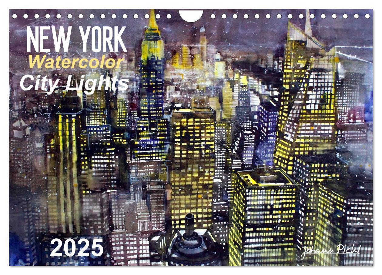 Cover: 9783435660636 | New York Watercolor Citylights (Wandkalender 2025 DIN A4 quer),...