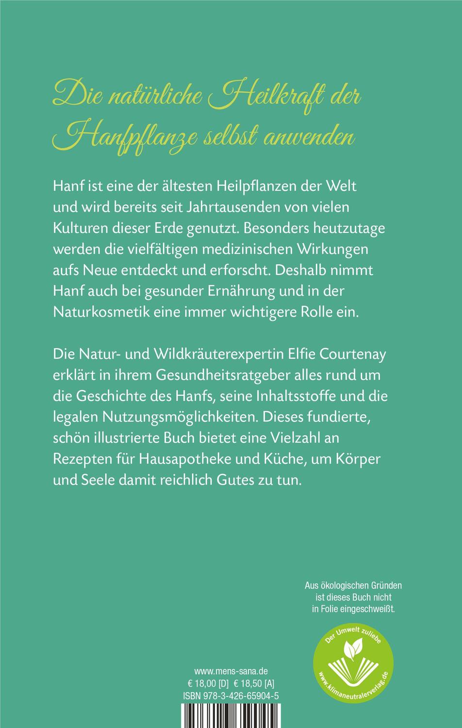 Rückseite: 9783426659045 | Die Hanf-Apotheke | Elfie Courtenay | Buch | 224 S. | Deutsch | 2022