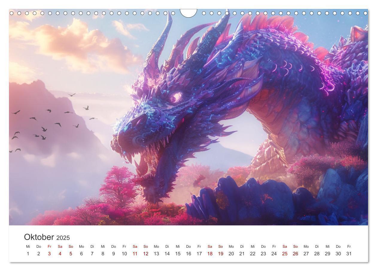 Bild: 9783383790942 | Das Jahr der Drachen (Wandkalender 2025 DIN A3 quer), CALVENDO...