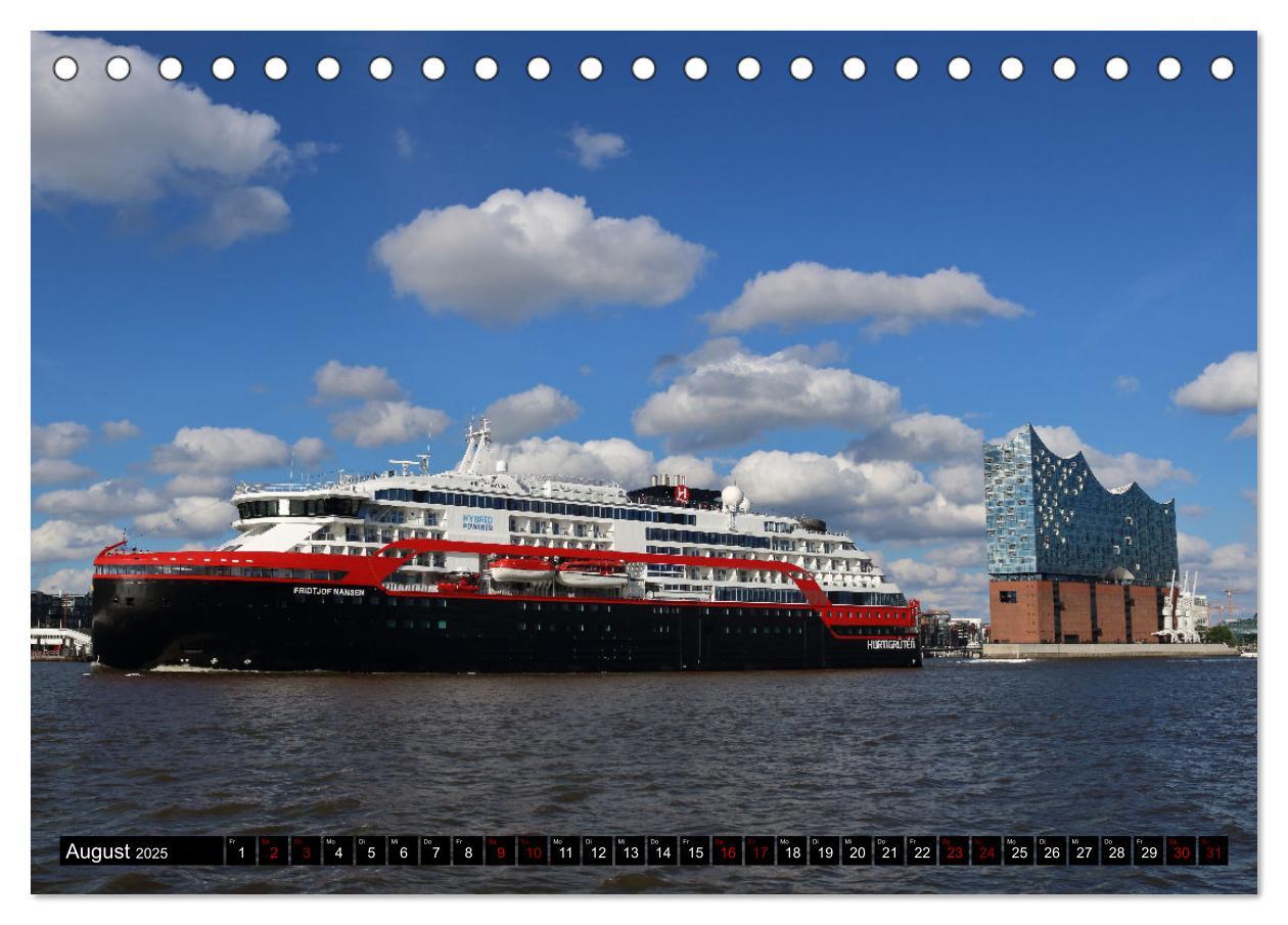 Bild: 9783383987755 | Shipspotting Hamburg (Tischkalender 2025 DIN A5 quer), CALVENDO...