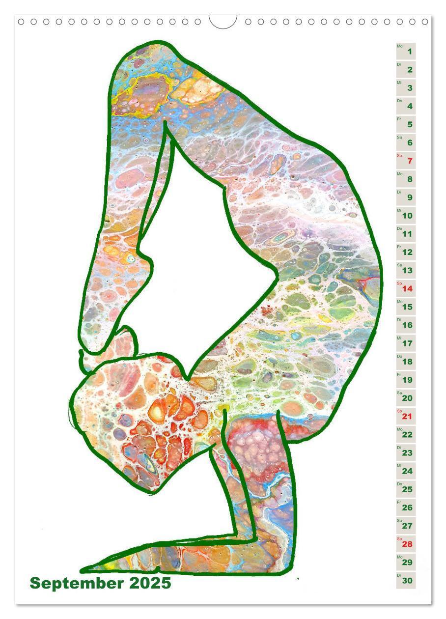 Bild: 9783435939336 | Prächtiges Yoga Pouring - Yoga verschmilzt mit Kunst (Wandkalender...