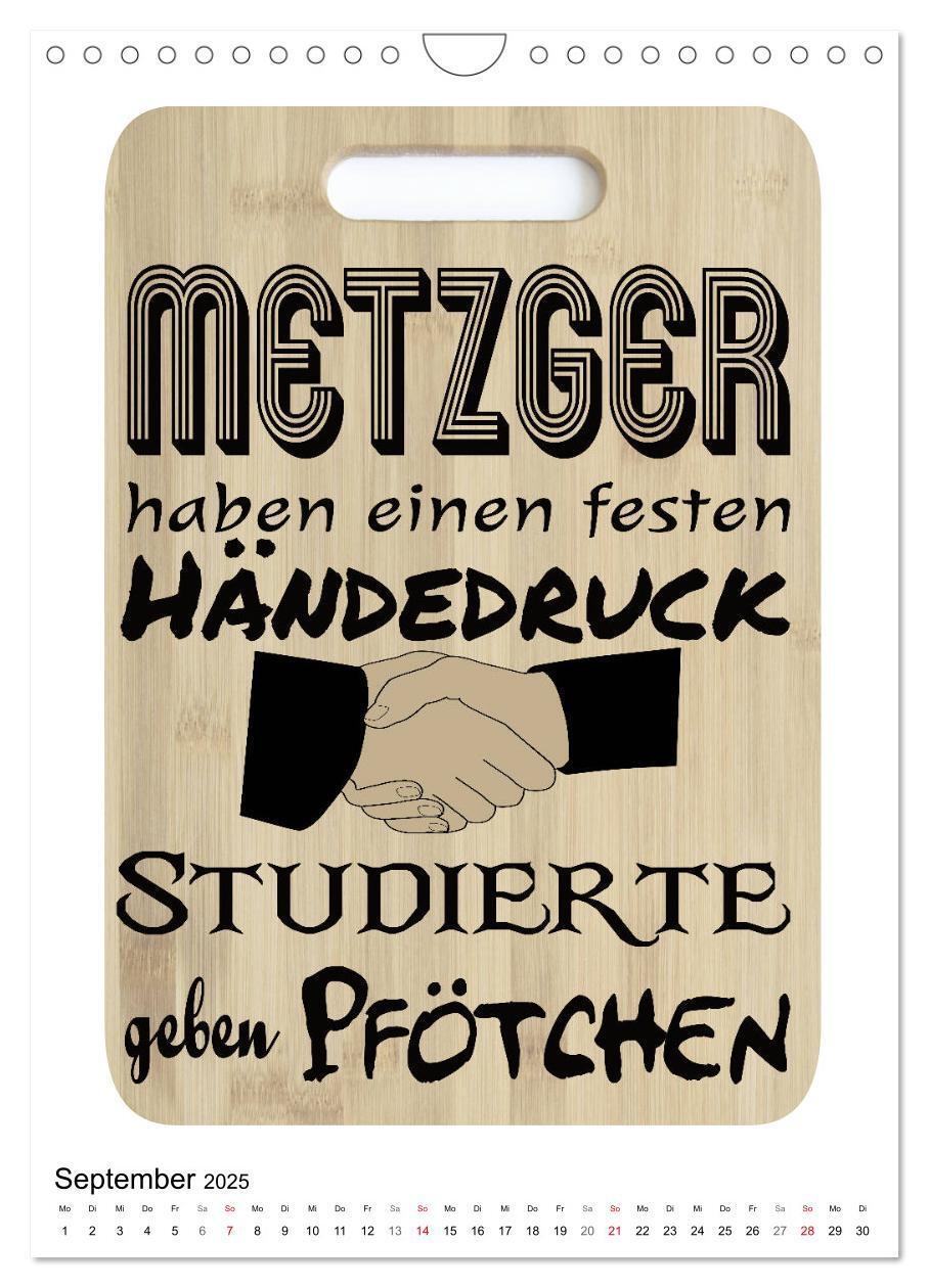 Bild: 9783435940158 | Metzger-Sprüche (Wandkalender 2025 DIN A4 hoch), CALVENDO...