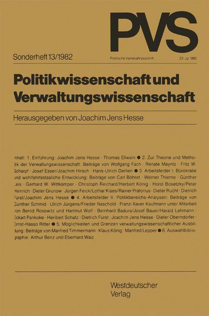 Cover: 9783531115818 | Politikwissenschaft und Verwaltungswissenschaft | Joachim Jens Hesse