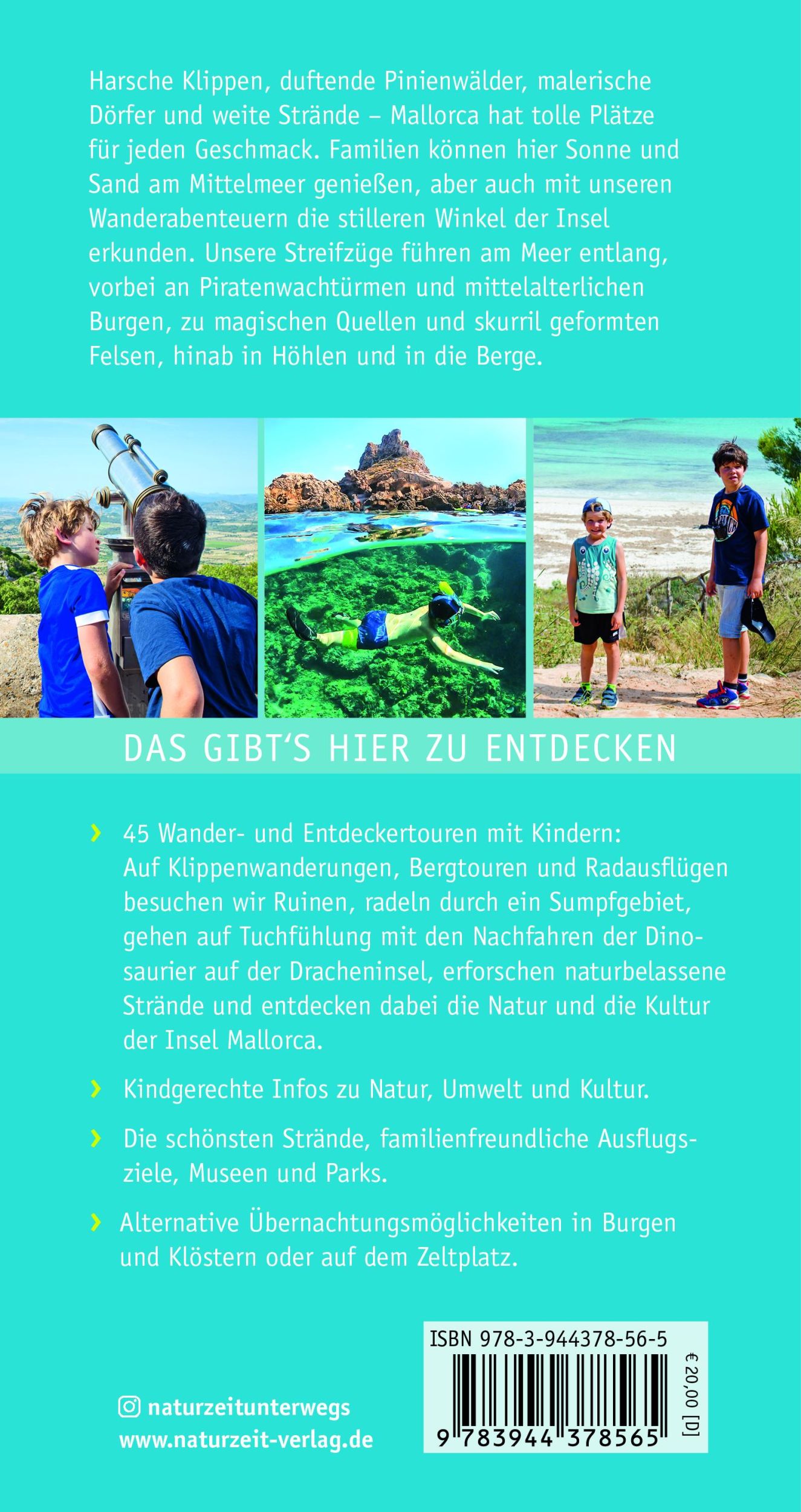 Rückseite: 9783944378565 | Naturzeit mit Kindern: Mallorca | Damaris Weiss | Taschenbuch | 264 S.