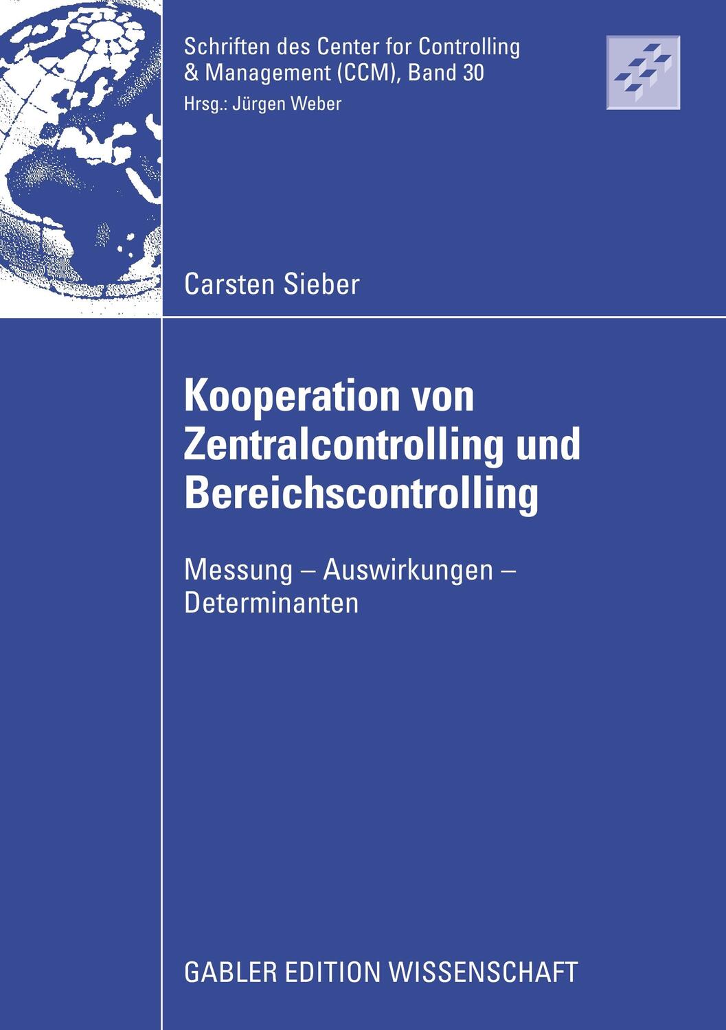 Cover: 9783835009806 | Kooperation von Zentralcontrolling und Bereichscontrolling | Sieber