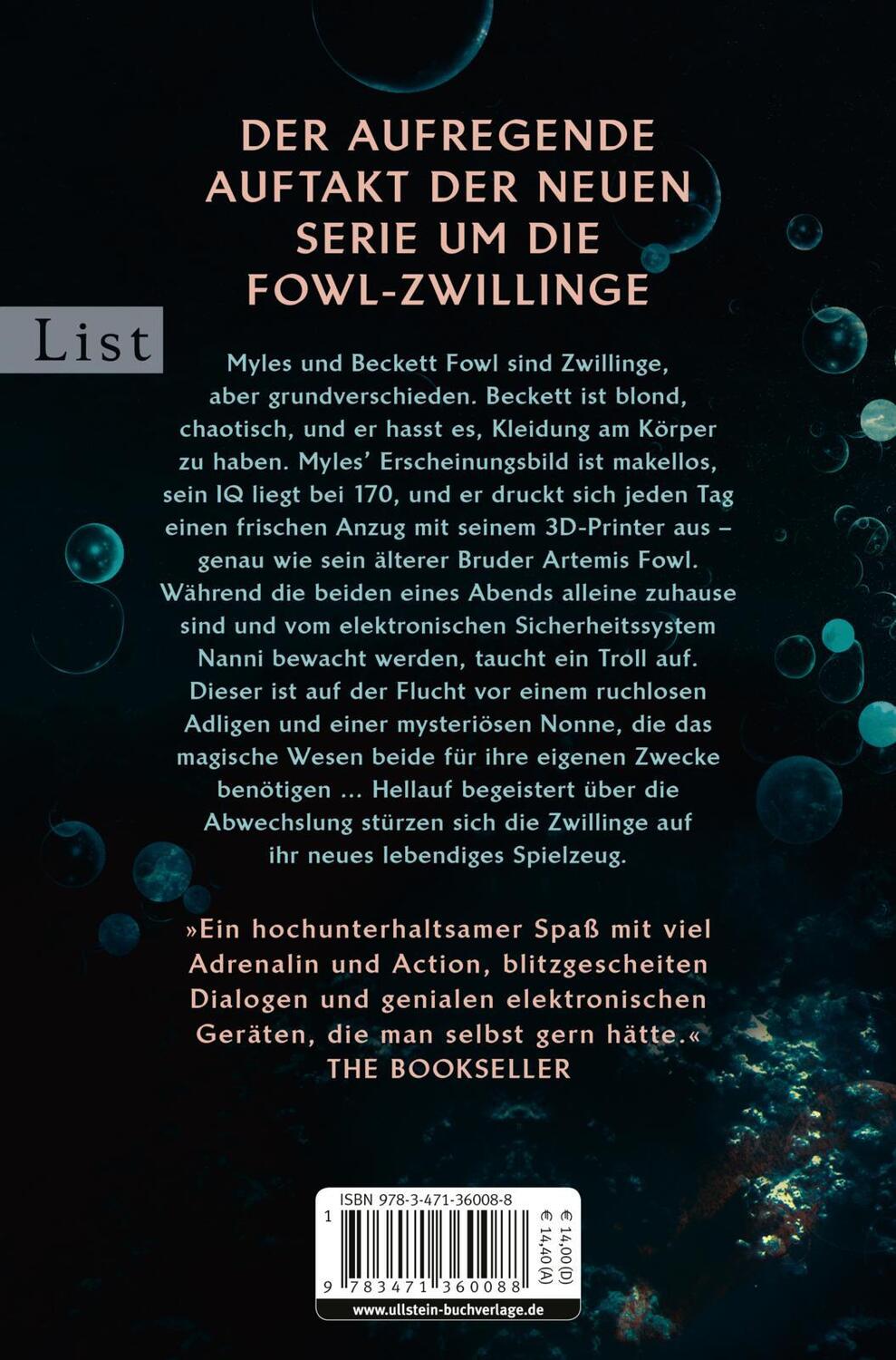 Rückseite: 9783471360088 | Die Fowl-Zwillinge und der geheimnisvolle Jäger | Roman | Eoin Colfer