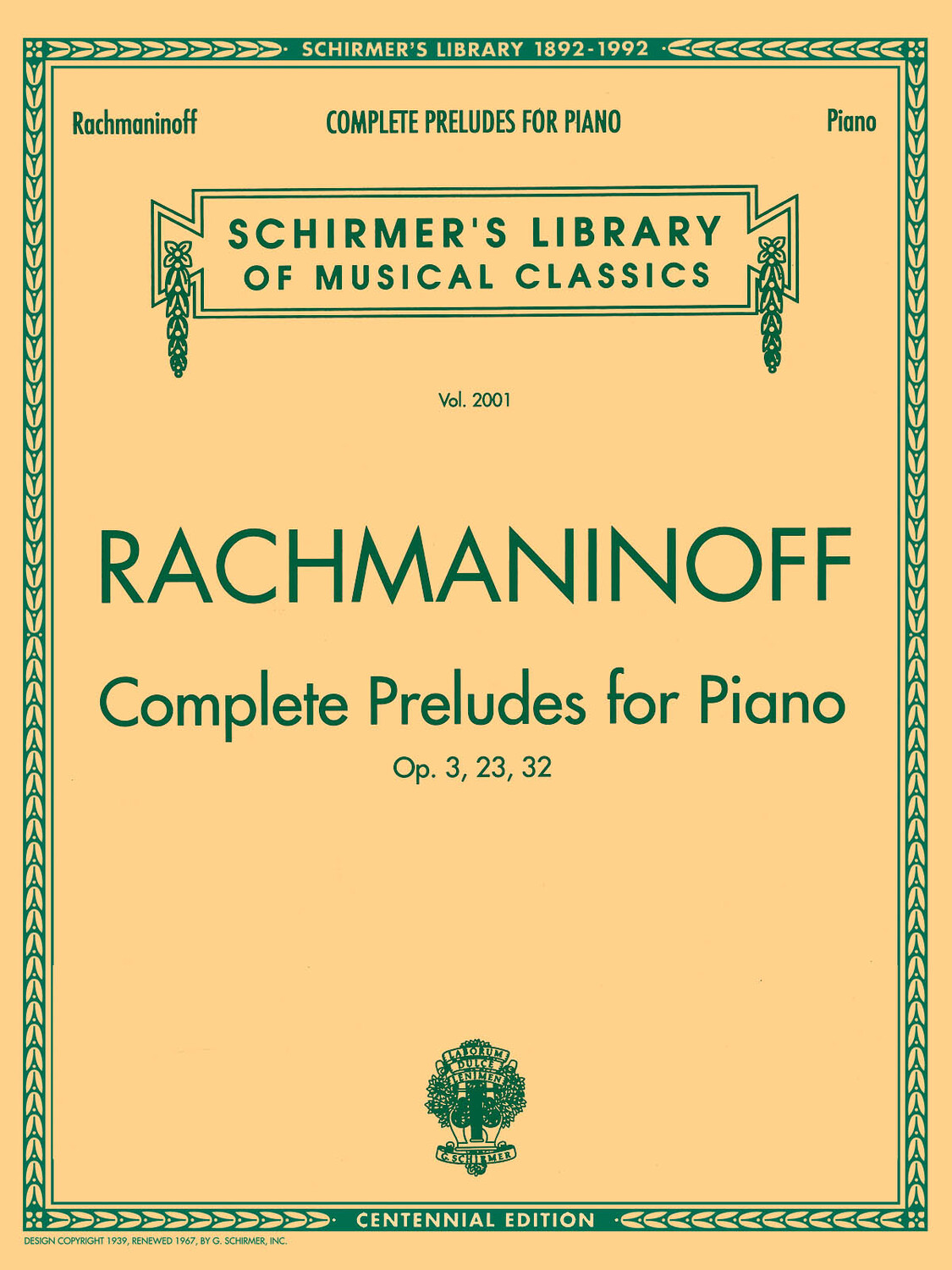 Cover: 73999816099 | Complete Preludes, Op. 3, 23, 32 | Sergei Rachmaninov | Buch | 1994