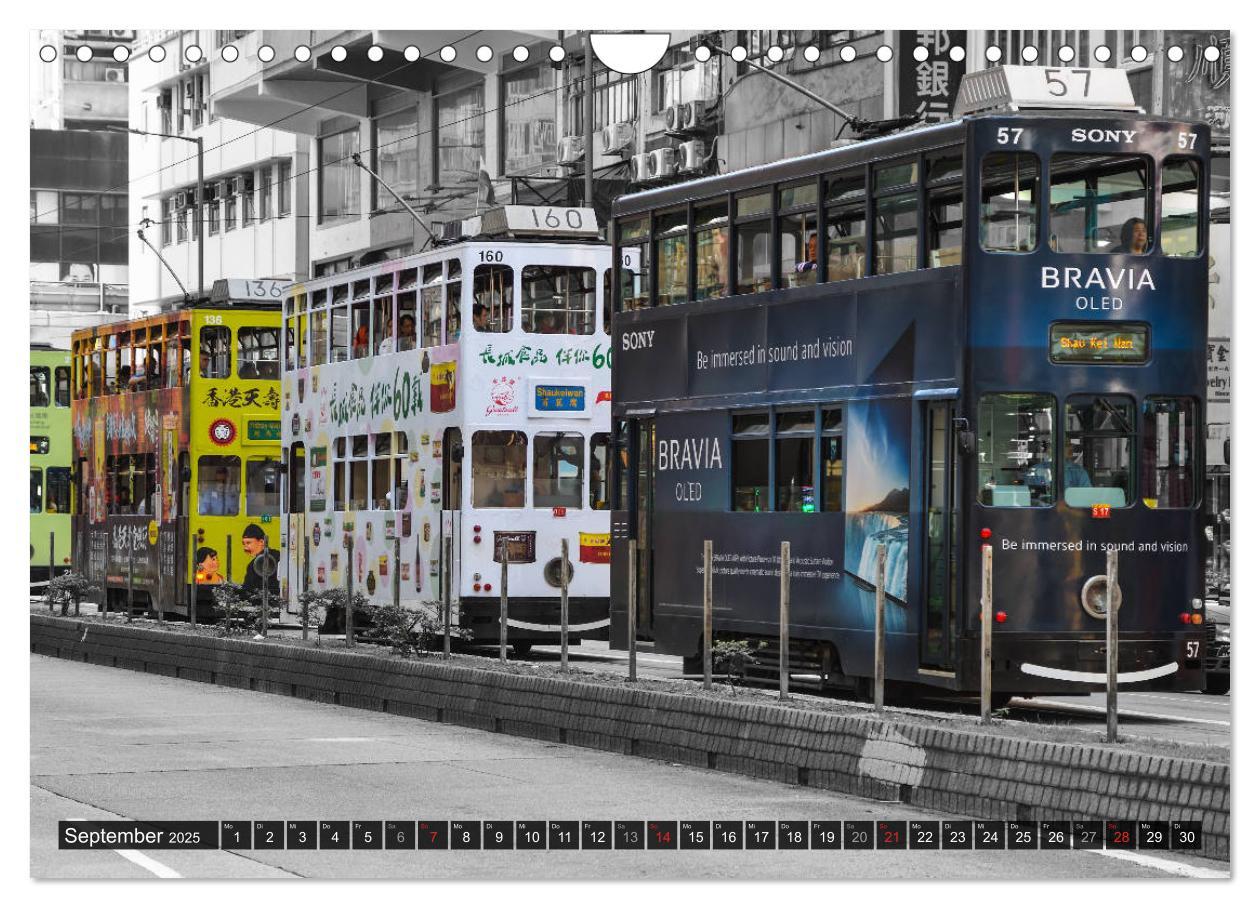 Bild: 9783435178339 | Ding Ding - Hong Kong's Tramways (Wandkalender 2025 DIN A4 quer),...