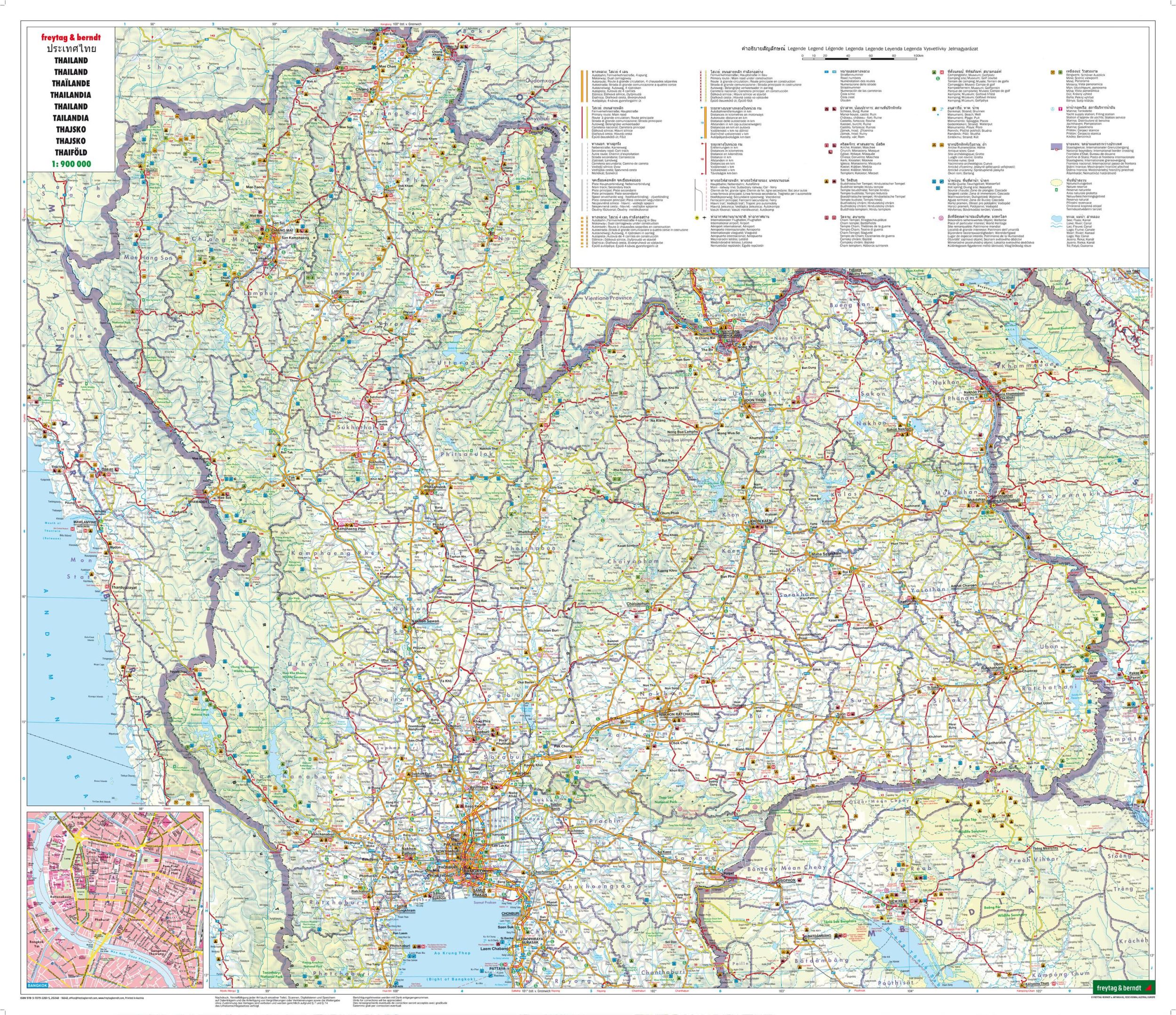 Bild: 9783707922615 | Thailand, Autokarte 1:900.000, freytag &amp; berndt | Freytag &amp; Berndt