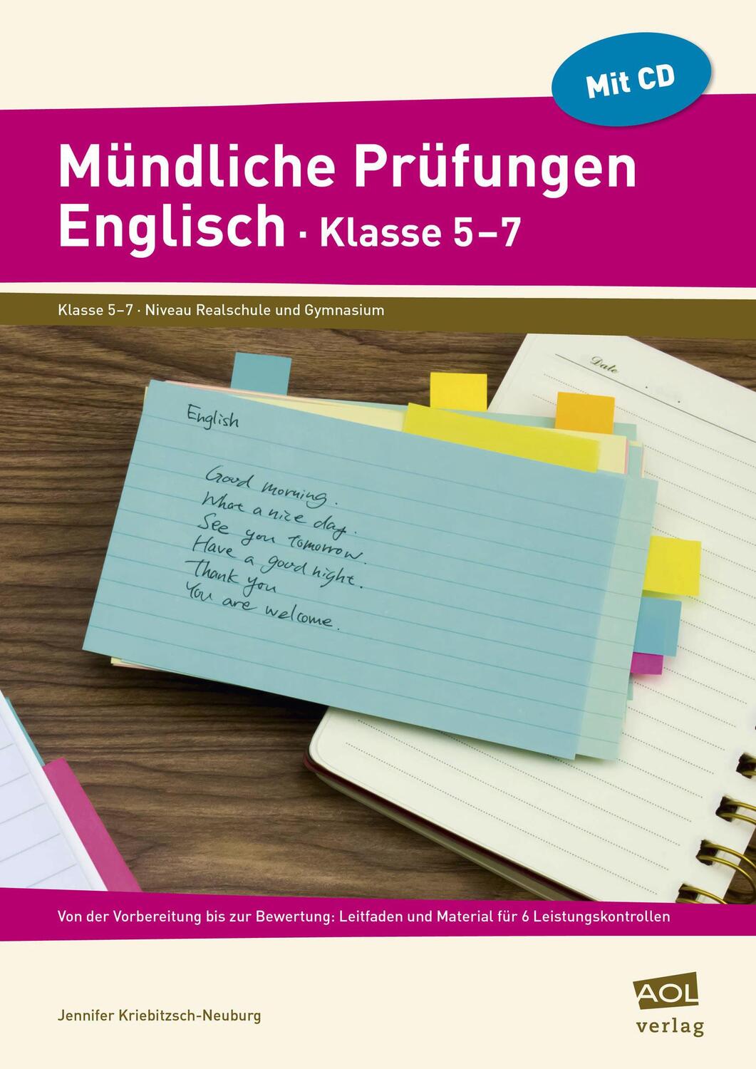 Cover: 9783403104353 | Mündliche Prüfungen Englisch - Klasse 5-7 | Kriebitzsch-Neuburg | Buch