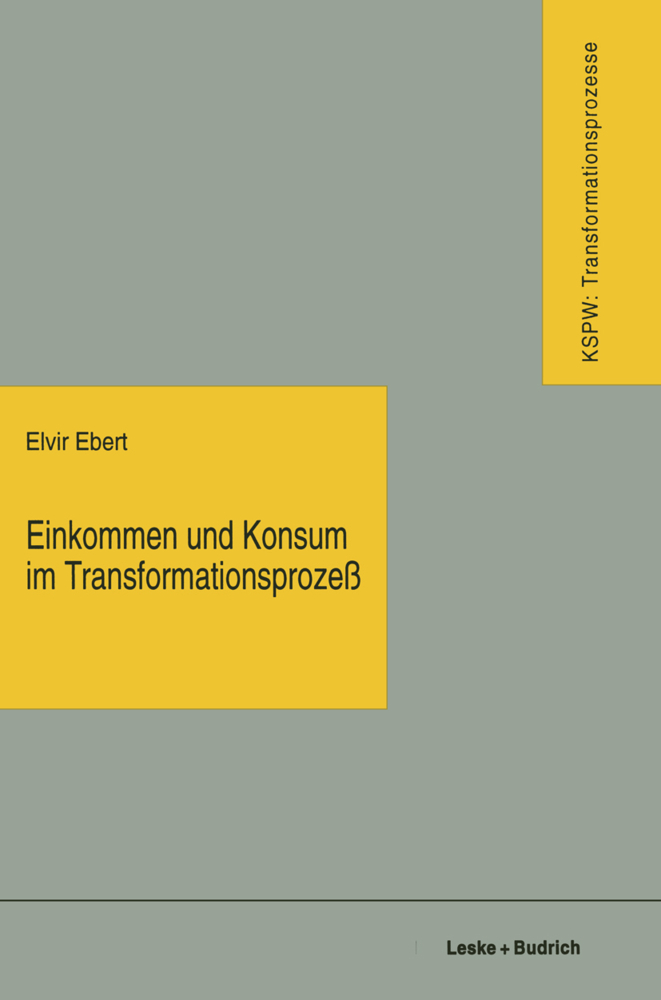 Cover: 9783322924339 | Einkommen und Konsum im Transformationsprozeß | Taschenbuch | 282 S.