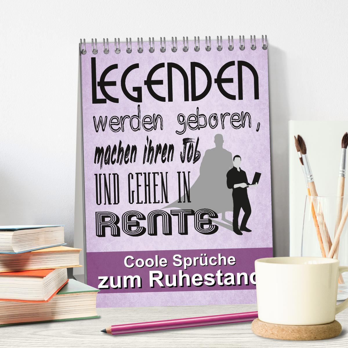 Bild: 9783435906352 | Coole Sprüche zum Ruhestand (Tischkalender 2025 DIN A5 hoch),...