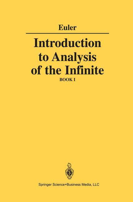 Cover: 9780387968247 | Introduction to Analysis of the Infinite | Book I | Leonhard Euler