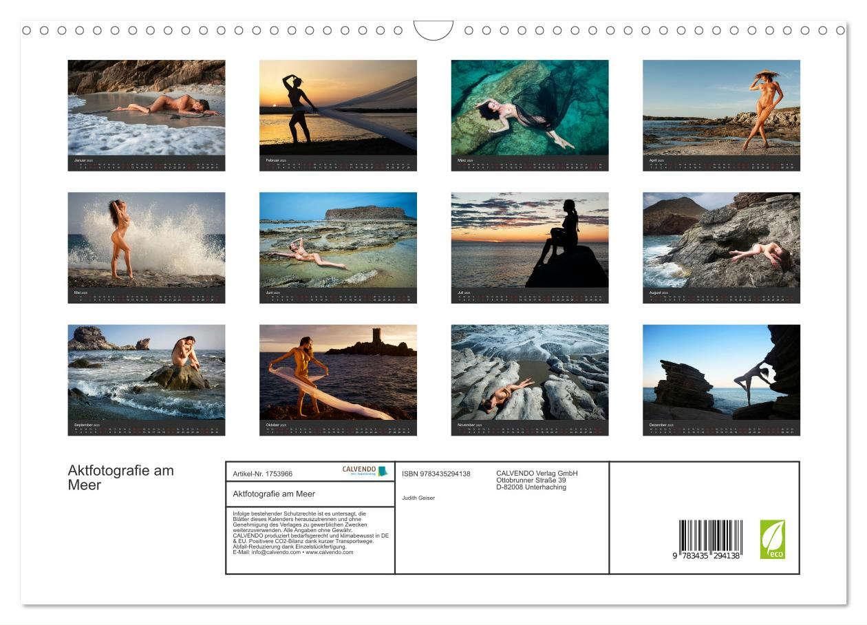 Bild: 9783435294138 | Aktfotografie am Meer (Wandkalender 2025 DIN A3 quer), CALVENDO...