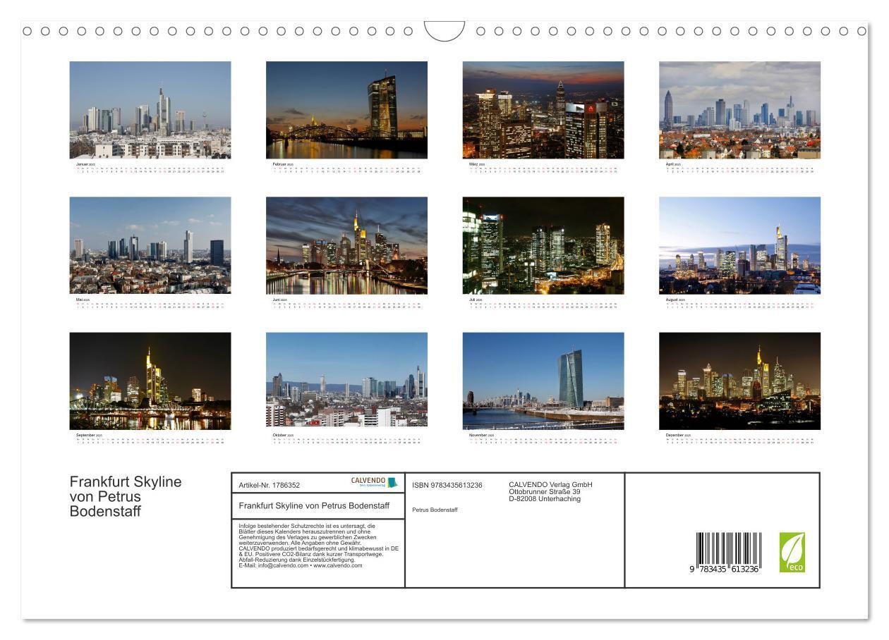 Bild: 9783435613236 | Frankfurt Skyline von Petrus Bodenstaff (Wandkalender 2025 DIN A3...