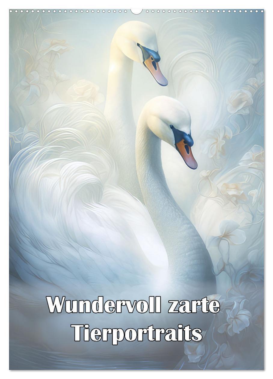 Cover: 9783383708305 | Wundervoll zarte Tierportraits (Wandkalender 2024 DIN A2 hoch),...