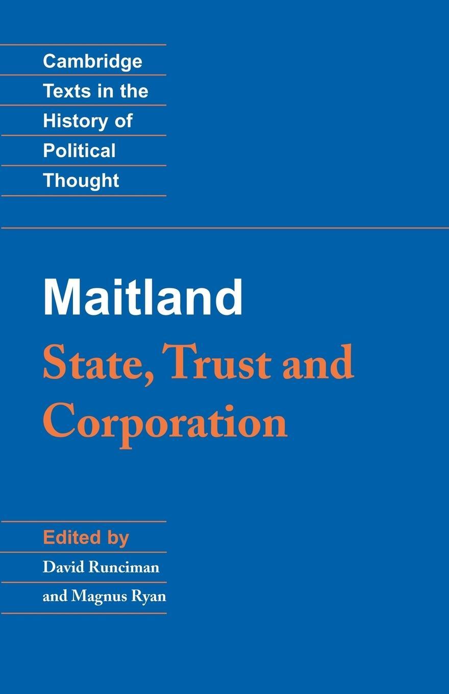 Cover: 9780521526302 | Maitland | State, Trust and Corporation | F. W. Maitland | Taschenbuch