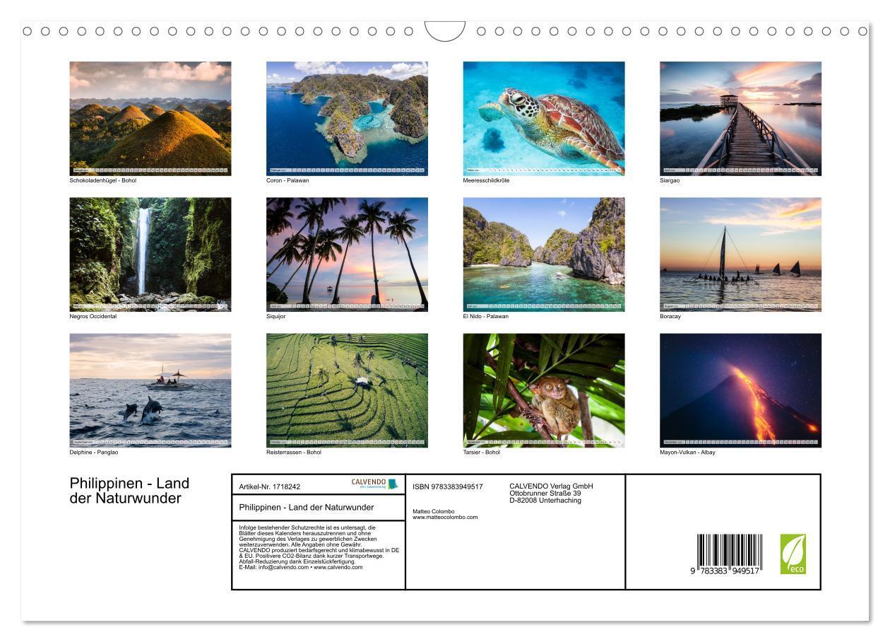 Bild: 9783383949517 | Philippinen - Land der Naturwunder (Wandkalender 2025 DIN A3 quer),...