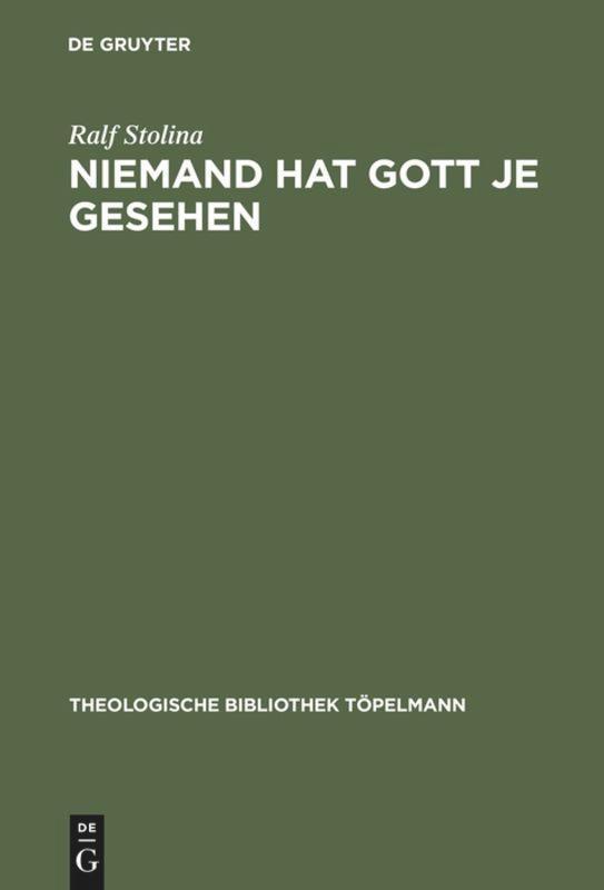 Cover: 9783110168532 | Niemand hat Gott je gesehen | Traktat über negative Theologie | Buch