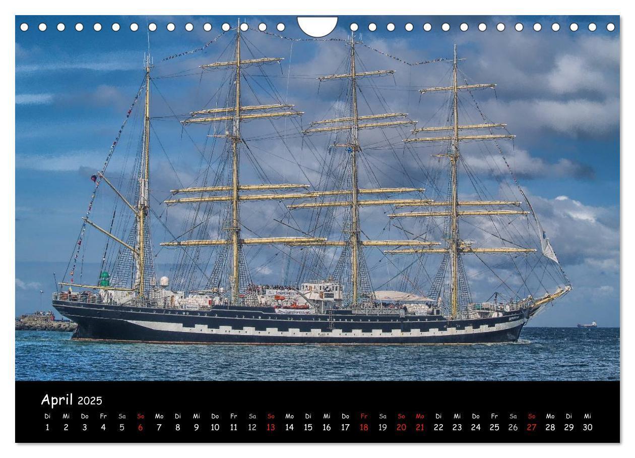 Bild: 9783435767014 | Windjammer vor Warnemünde (Wandkalender 2025 DIN A4 quer), CALVENDO...