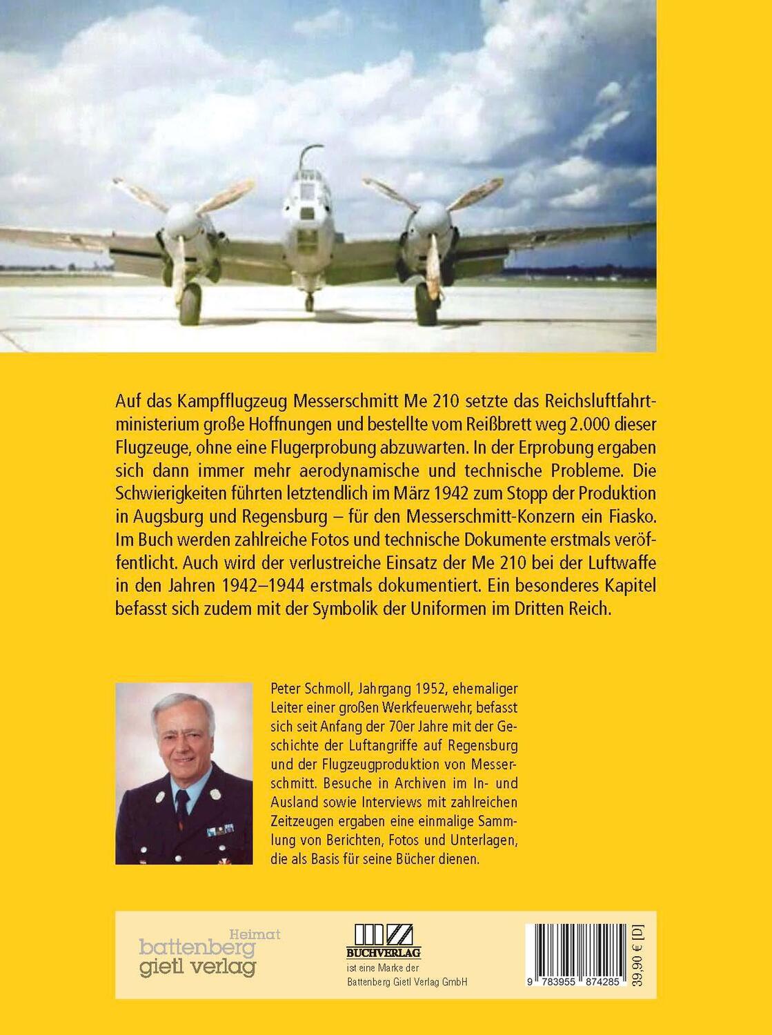 Rückseite: 9783955874285 | Messerschmitt Me 210 | Peter Schmoll | Buch | 176 S. | Deutsch | 2023