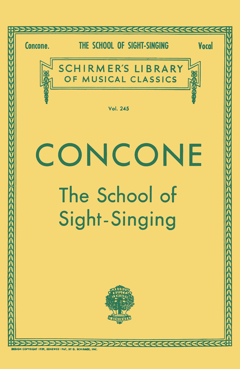 Cover: 73999537505 | School of Sight-Singing | Joseph Concone | Vocal Method | Buch | 1986