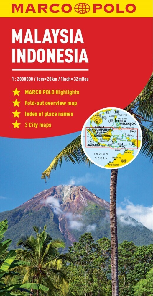 Cover: 9783829757072 | Malaysia and Indonesia Marco Polo Map | (Land-)Karte | Englisch | 2020