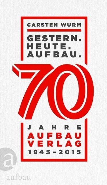 Cover: 9783351036089 | Gestern. Heute. Aufbau. | 70 Jahre Aufbau Verlag 1945-2015 | Wurm