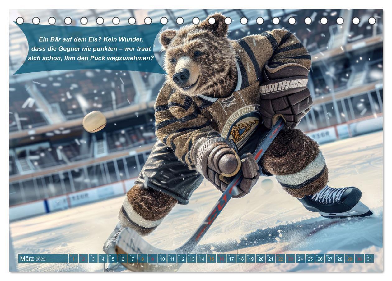 Bild: 9783457160756 | Der tierisch lustige Eishockey Kalender (Tischkalender 2025 DIN A5...