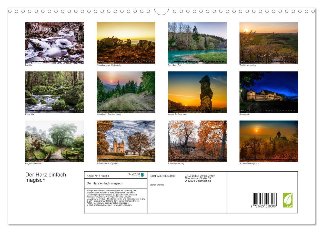 Bild: 9783435538508 | Der Harz einfach magisch (Wandkalender 2025 DIN A3 quer), CALVENDO...