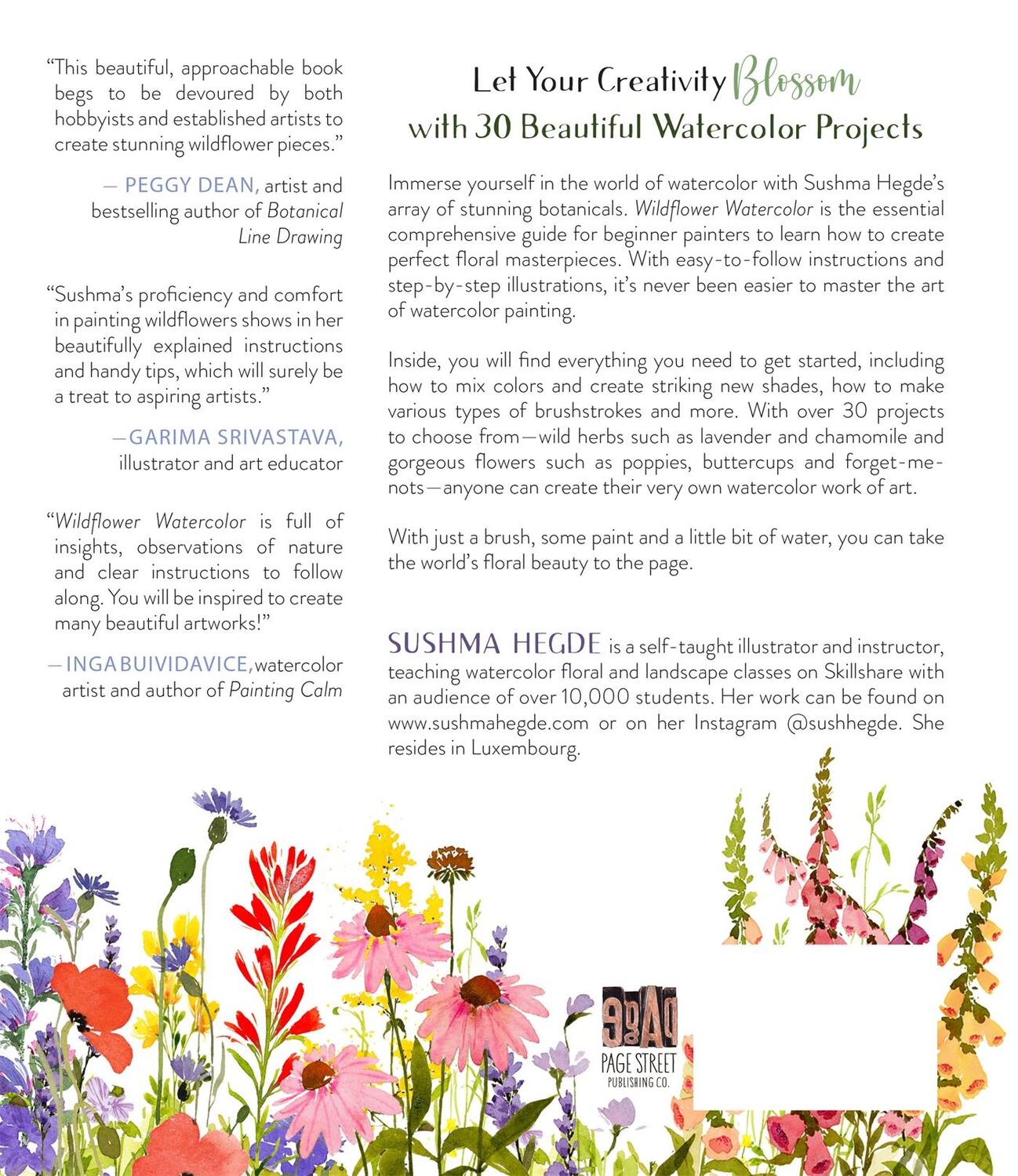 Rückseite: 9781645676775 | Wildflower Watercolor | Sushma Hegde | Taschenbuch | Englisch | 2023