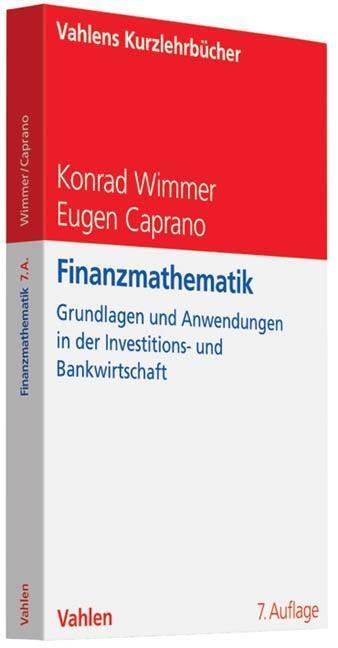 Cover: 9783800645602 | Finanzmathematik | Konrad/Caprano, Eugen Wimmer | Taschenbuch | XIII