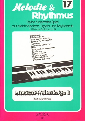 Cover: 9790003012070 | Musical-Welterfolge Band 1: für E-Orgel / Keyboard | EAN 9790003012070