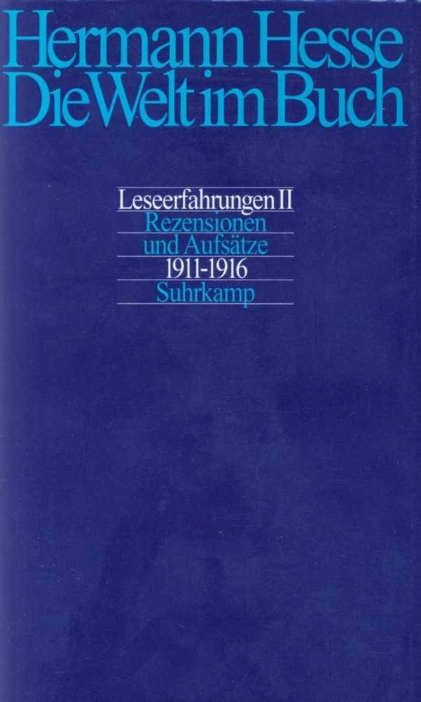 Cover: 9783518404546 | Leseerfahrungen II. Rezensionen und Aufsätze aus den Jahren 1911-1916