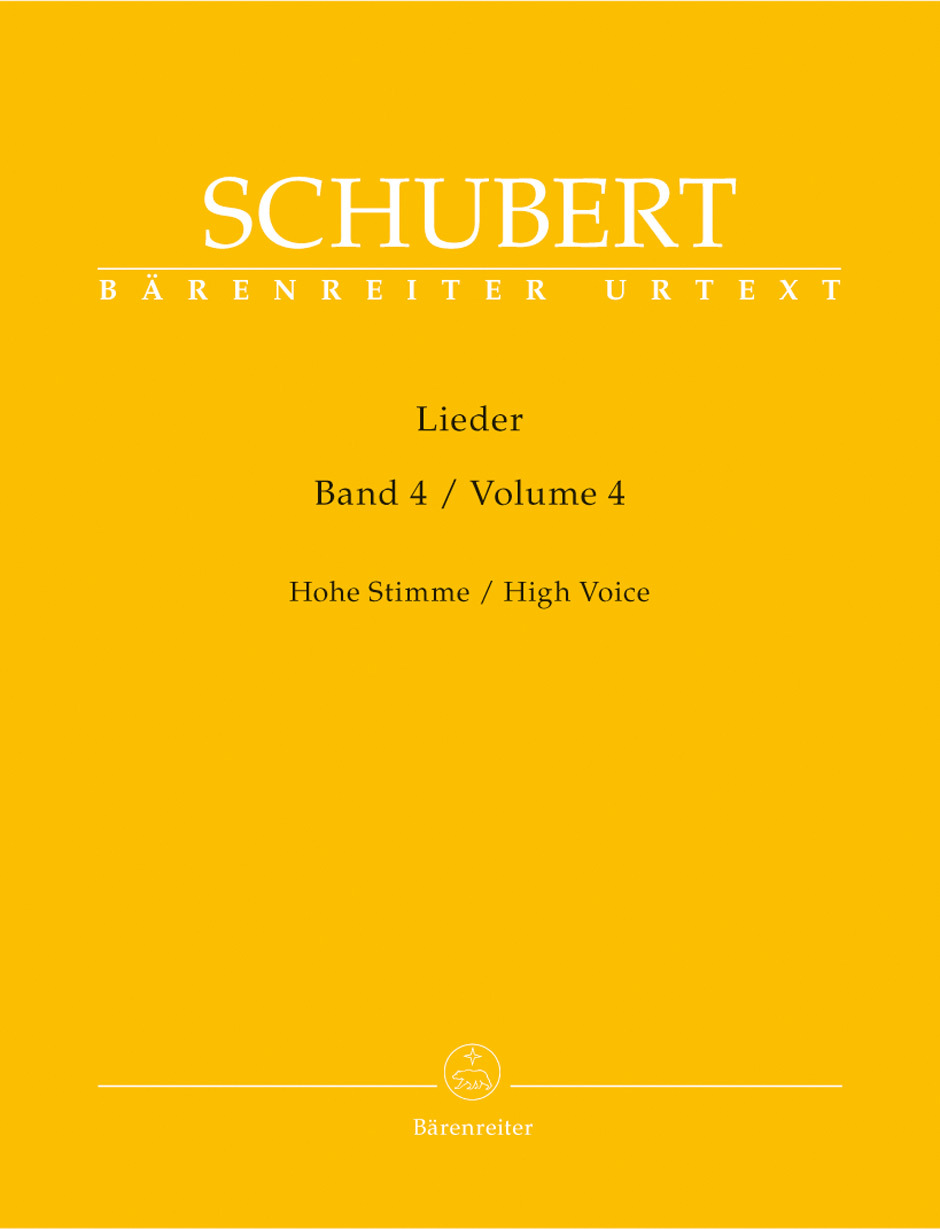 Cover: 9790006530533 | Lieder Band 4 | Hohe Stimme / High Voice | Franz Schubert | Buch