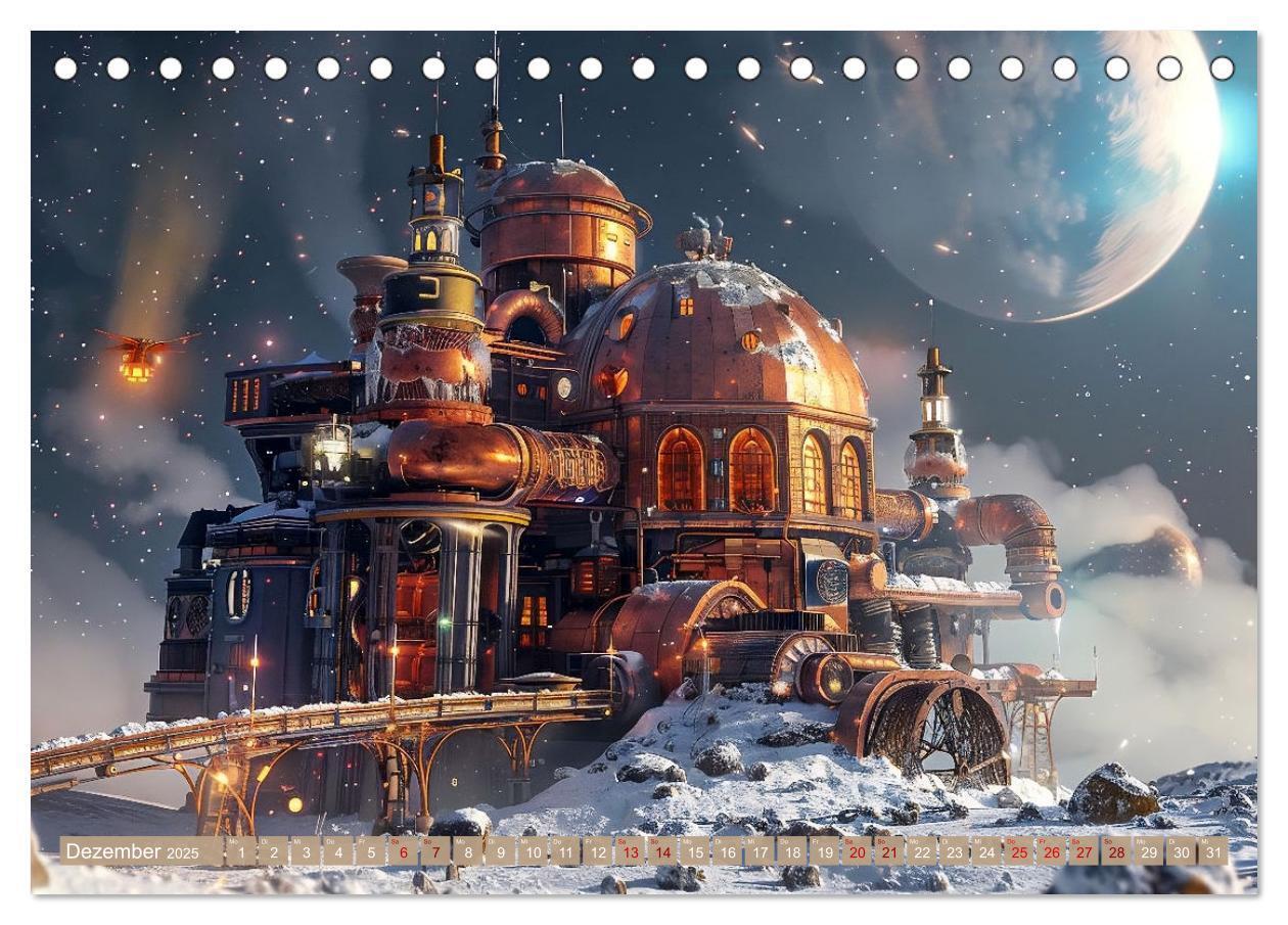 Bild: 9783435652846 | Steampunk im Weltall (Tischkalender 2025 DIN A5 quer), CALVENDO...